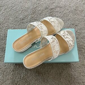Bella Belle (Bhldn) Lidia Wedding Sandals Size 6.5 Ivory